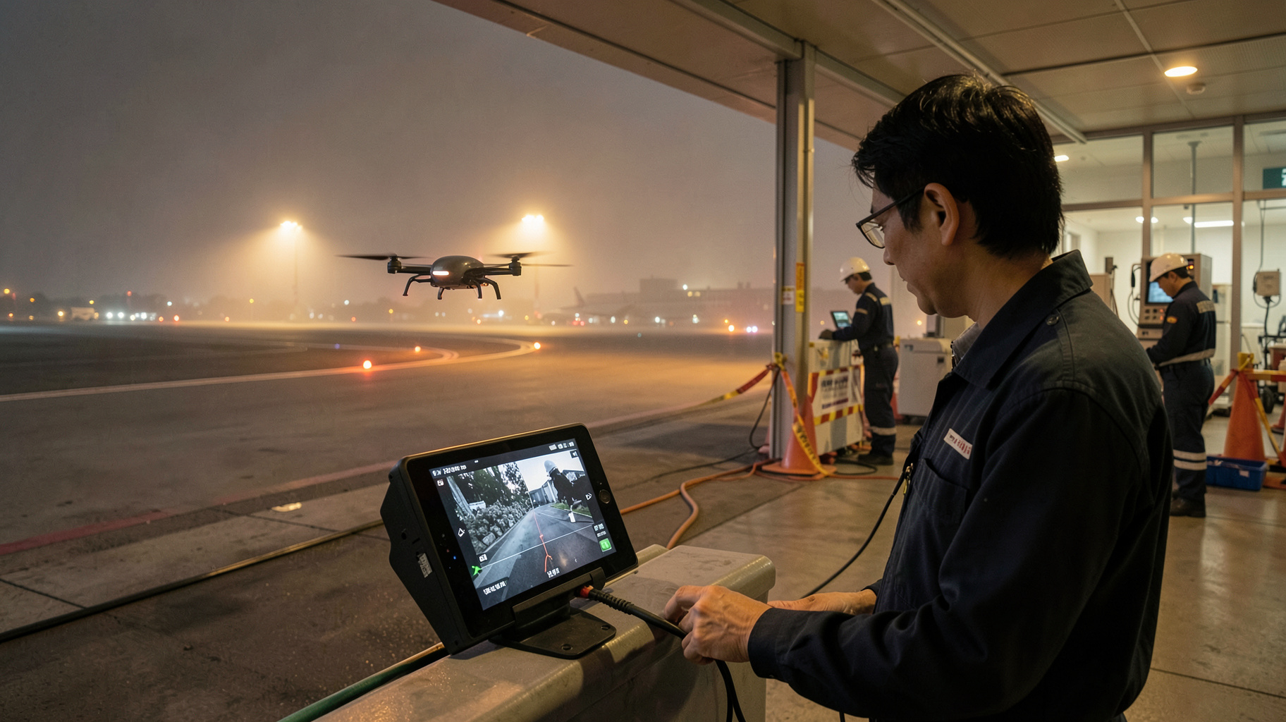 広島空港の夜間ドローン点検が示す、航空インフラ保守の自動化と事業化の条件